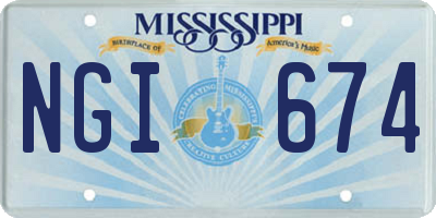 MS license plate NGI674