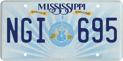 MS license plate NGI695