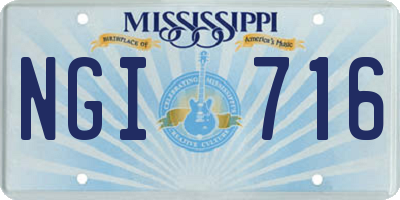 MS license plate NGI716