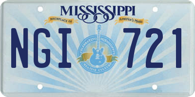 MS license plate NGI721