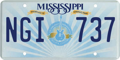 MS license plate NGI737