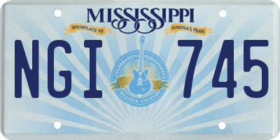 MS license plate NGI745