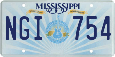 MS license plate NGI754