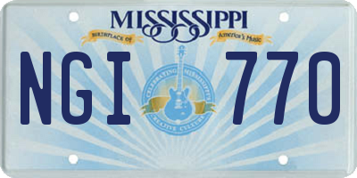 MS license plate NGI770
