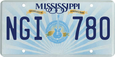 MS license plate NGI780