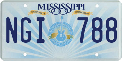 MS license plate NGI788