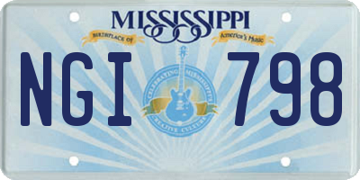 MS license plate NGI798