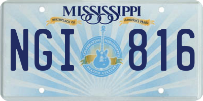 MS license plate NGI816