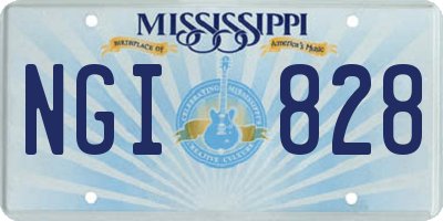 MS license plate NGI828