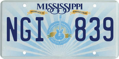 MS license plate NGI839