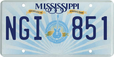 MS license plate NGI851