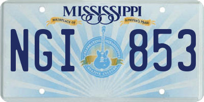 MS license plate NGI853