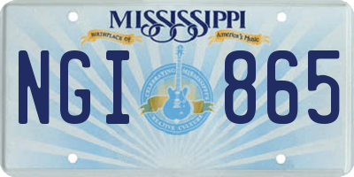 MS license plate NGI865