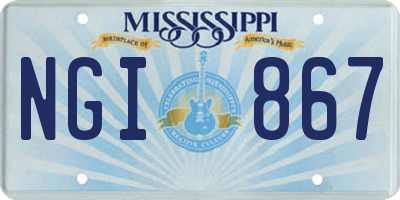 MS license plate NGI867