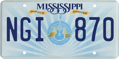 MS license plate NGI870