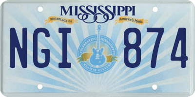 MS license plate NGI874