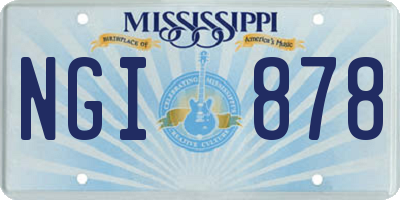 MS license plate NGI878