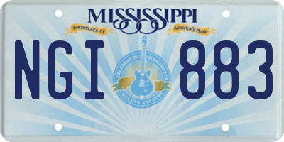MS license plate NGI883