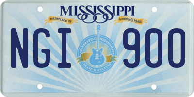 MS license plate NGI900