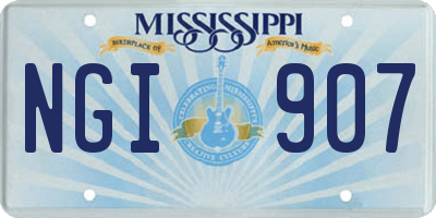 MS license plate NGI907