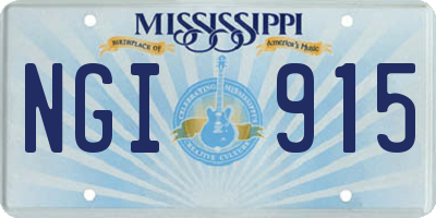 MS license plate NGI915