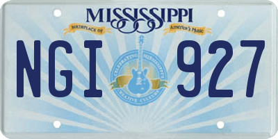 MS license plate NGI927
