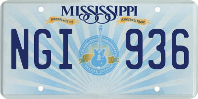 MS license plate NGI936