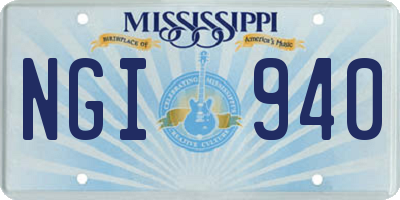 MS license plate NGI940