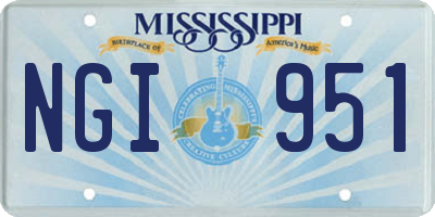 MS license plate NGI951