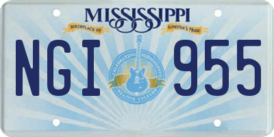 MS license plate NGI955