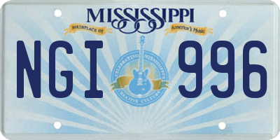 MS license plate NGI996