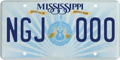 MS license plate NGJ000