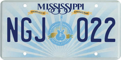 MS license plate NGJ022