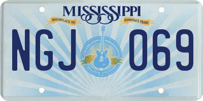 MS license plate NGJ069