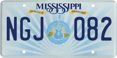 MS license plate NGJ082