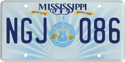 MS license plate NGJ086