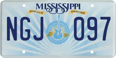 MS license plate NGJ097