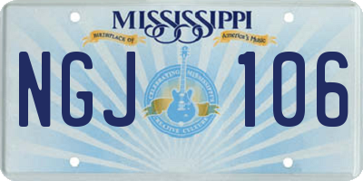 MS license plate NGJ106