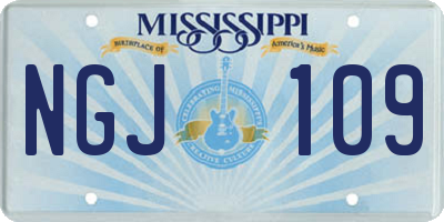 MS license plate NGJ109
