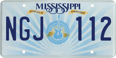 MS license plate NGJ112