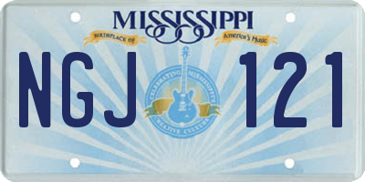 MS license plate NGJ121