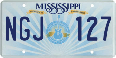 MS license plate NGJ127