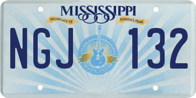 MS license plate NGJ132