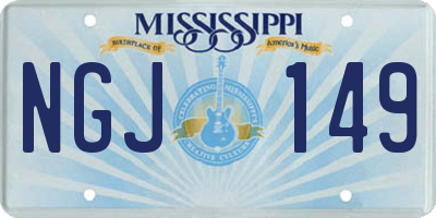 MS license plate NGJ149