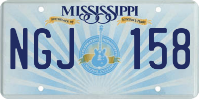MS license plate NGJ158