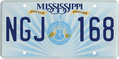 MS license plate NGJ168
