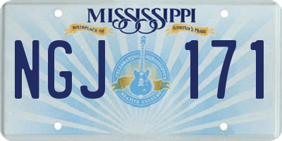 MS license plate NGJ171