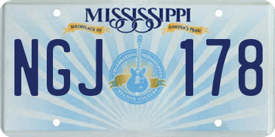 MS license plate NGJ178