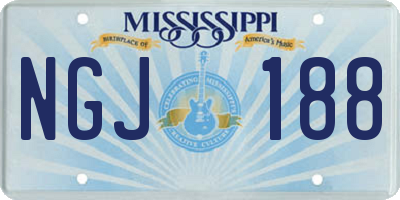 MS license plate NGJ188