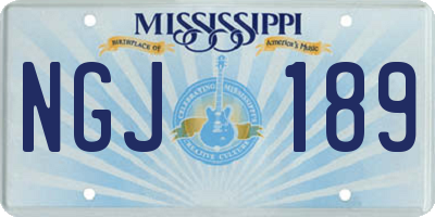 MS license plate NGJ189